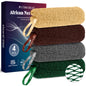 4 Pack Authentic African Net Sponge, Exfoliating Washcloth, Back Scrubber