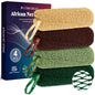 4 Pack Authentic African Net Sponge, Exfoliating Washcloth, Back Scrubber