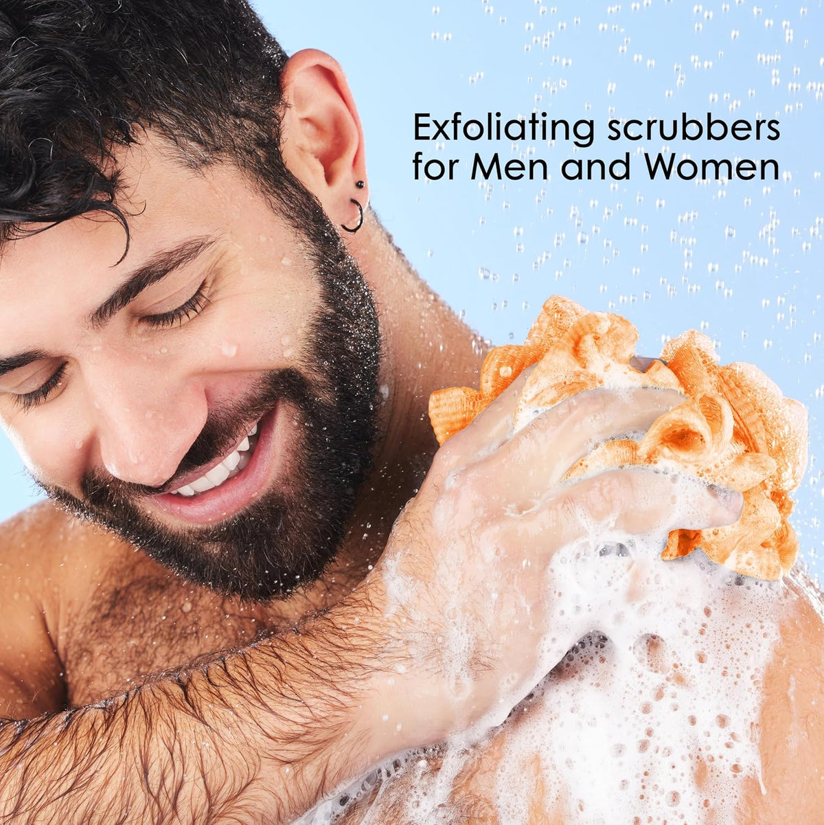 4 Pack Muticolor 60g Bath Loofah Sponge Mesh Ball for Soothe Skin