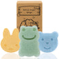 myHomeBody Konjac Sponge, Bath loofah, 3pc, Butterfly, Ladybug, Star