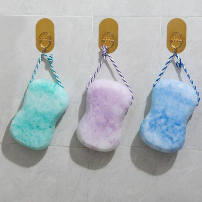 3 Pcs Bath Sponge for Women/Men, Exfoliating Body Sponges Bath Sponges, 3 Colors Pouf Foam Loofahs Sponge to Spa Reusable