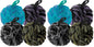 BCKENEY Bath Loofah Shower Sponge Body Back Scrubber Soft Mesh Shower Puffs Exfoliating Loofa for Women & Men Bath Accessories Cleaning Tool (4Pack 60G Loofah Sponge, Forest Fairy)