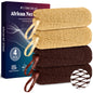 4 Pack Authentic African Net Sponge, Exfoliating Washcloth, Back Scrubber