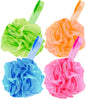 4 Pack Muticolor 60g Bath Loofah Sponge Mesh Ball for Soothe Skin
