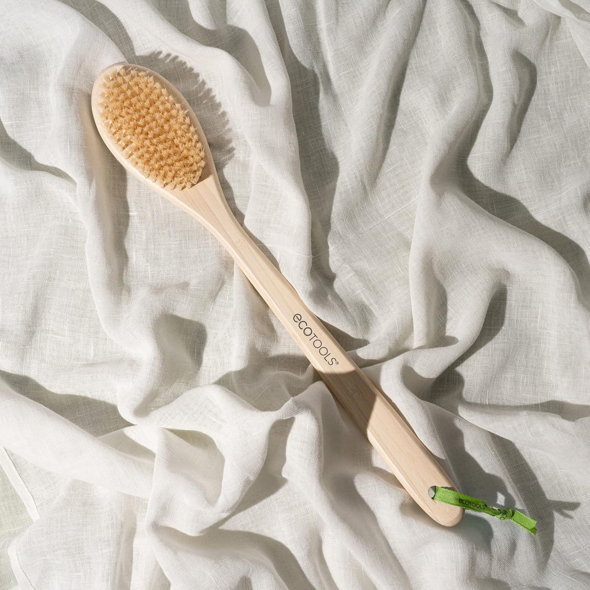 EcoTools Bath Bristle Brush, Back Scrubber for Shower with Long Handle