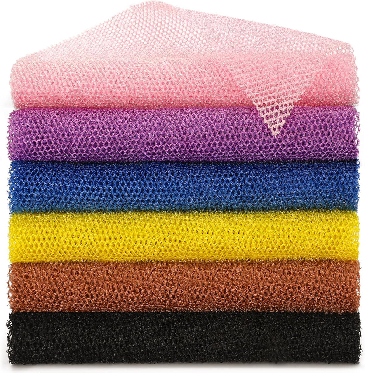BHYTAKI African Net Sponge 6 Pack Exfoliating Long Bath